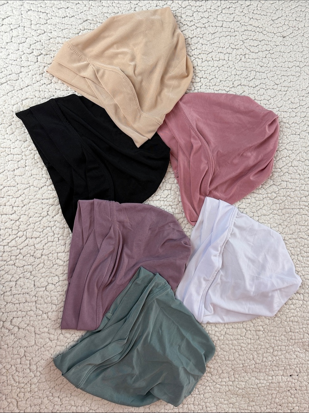 Assorted Soft Turban Caps - 6 Pack - Picture 3 of 5